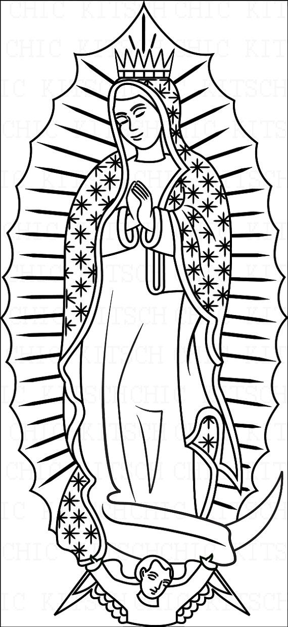 Imágenes de la Virgen de Guadalupe para niños (Dibujos