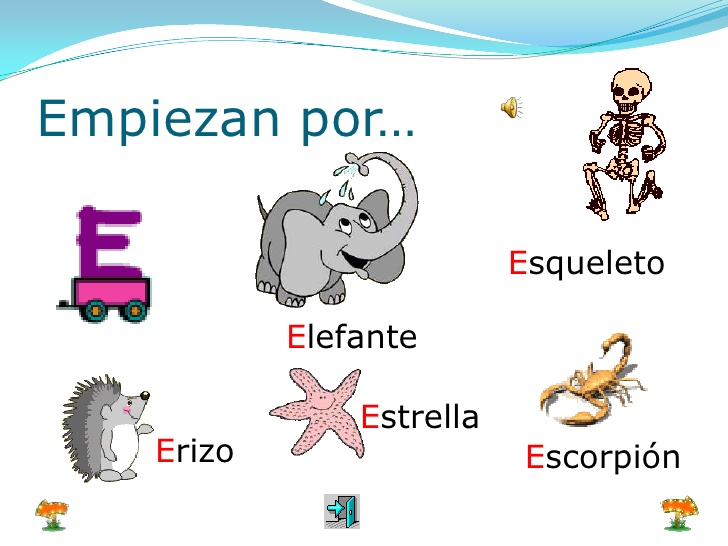 Palabras con E [ Animales, Colores, Paises, Plantas, Verbos, Adjetivos ] |  Educación para Niños