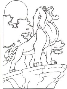 Dibujo de Simba de El Rey León para colorear — gratis en PDF