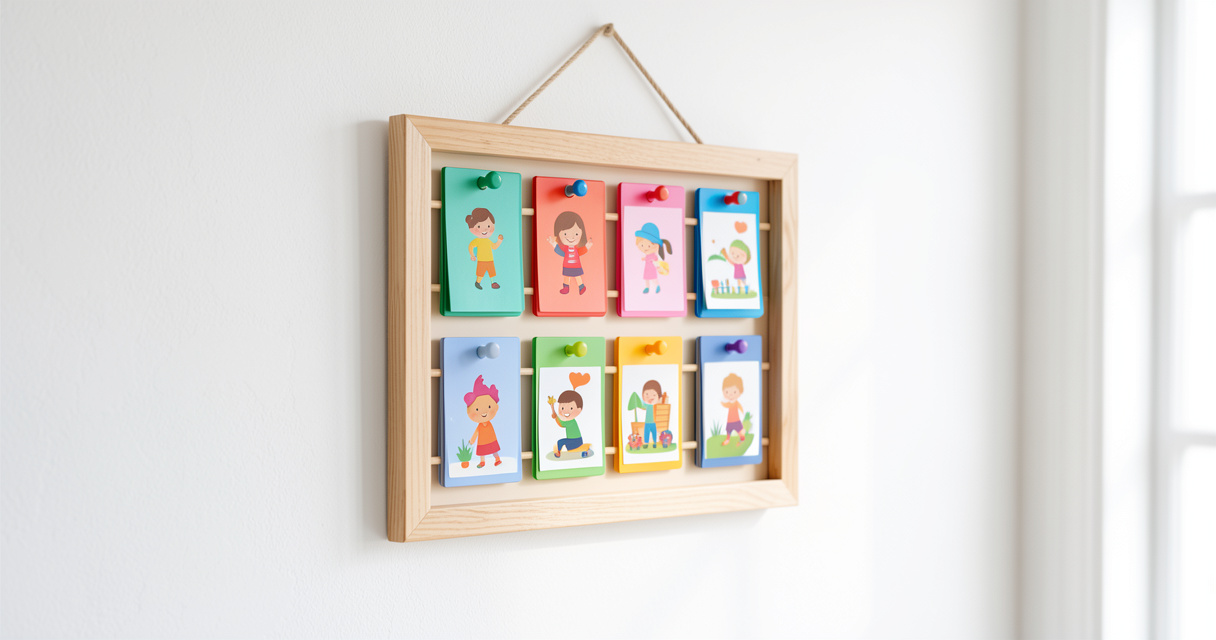 Tablero de rutinas infantil: DIY magnético paso a paso