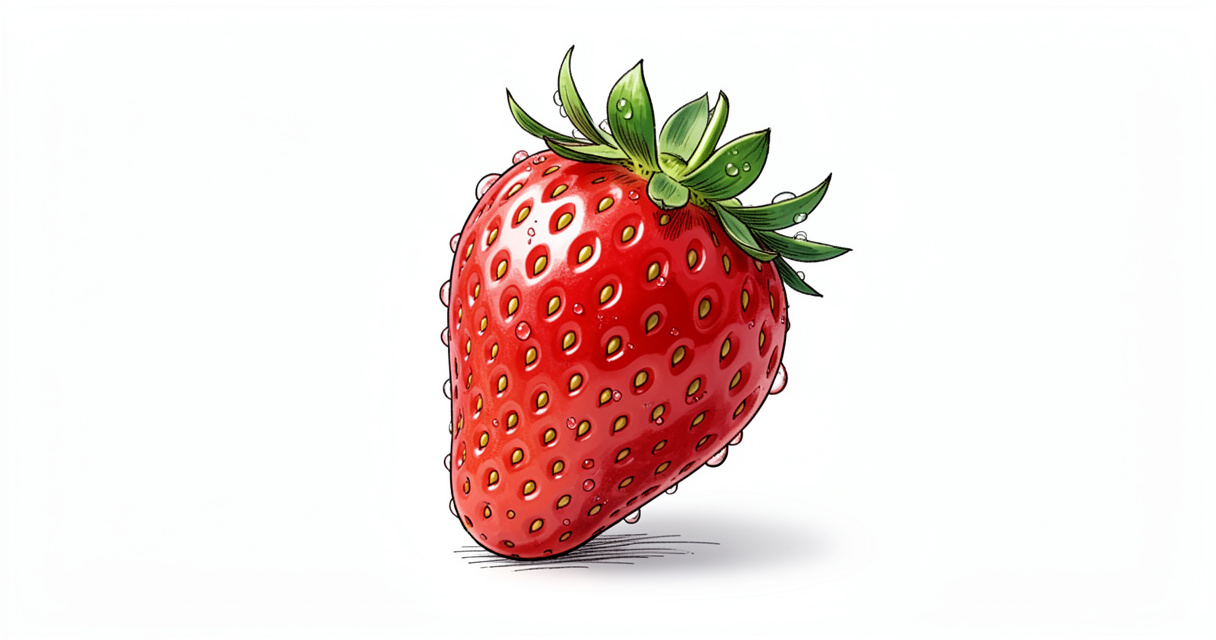 Adivinanzas de frutas con respuesta: fresa fresca sobre fondo blanco